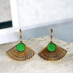 BO -Abanico vert gazon irisé-