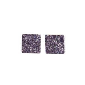 Boucles d'oreilles -KARREZ- CUIR lavande irisé bis-